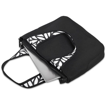 Kooshty Floria Neoprene Laptop Bag with Botanical Print - Brand your company Logo! Get a quote - Promo Lingo