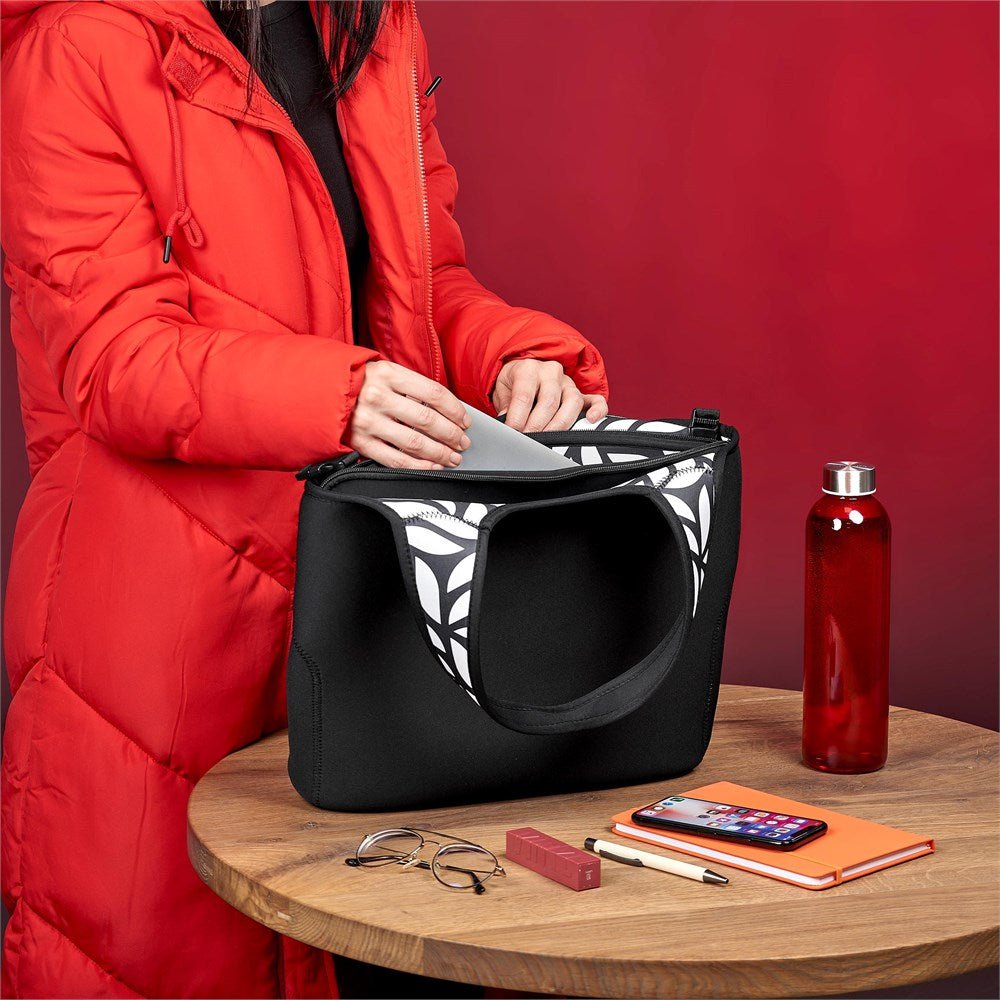 Kooshty Floria Neoprene Laptop Bag with Botanical Print - Brand your company Logo! Get a quote - Promo Lingo