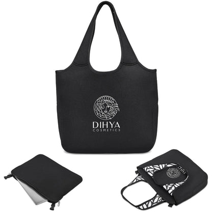 Kooshty Floria Neoprene Laptop Bag with Botanical Print - Brand your company Logo! Get a quote - Promo Lingo