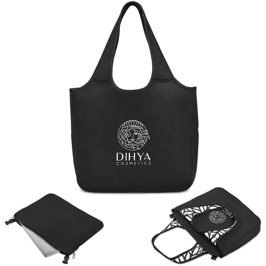 Kooshty Floria Neoprene Laptop Bag with Botanical Print - Brand your company Logo! Get a quote - Promo Lingo
