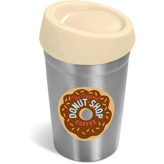 Kooshty Go - Jo Stainless Steel & Plastic Double - Wall Tumbler 350ml Cream - Brand your company Logo! Get a quote - Promo Lingo