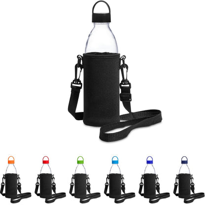 Kooshty Hands - Free Glass Water Bottle – 850ml with Sleeve - Brand your company Logo! Get a quote - Promo Lingo