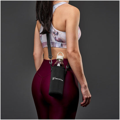Kooshty Hands - Free Glass Water Bottle – 850ml with Sleeve - Brand your company Logo! Get a quote - Promo Lingo