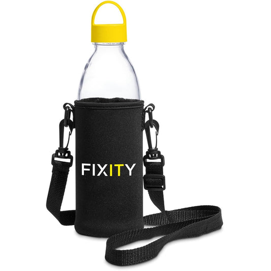Kooshty Hands - Free Glass Water Bottle – 850ml Yellow Style - Brand your company Logo! Get a quote - Promo Lingo