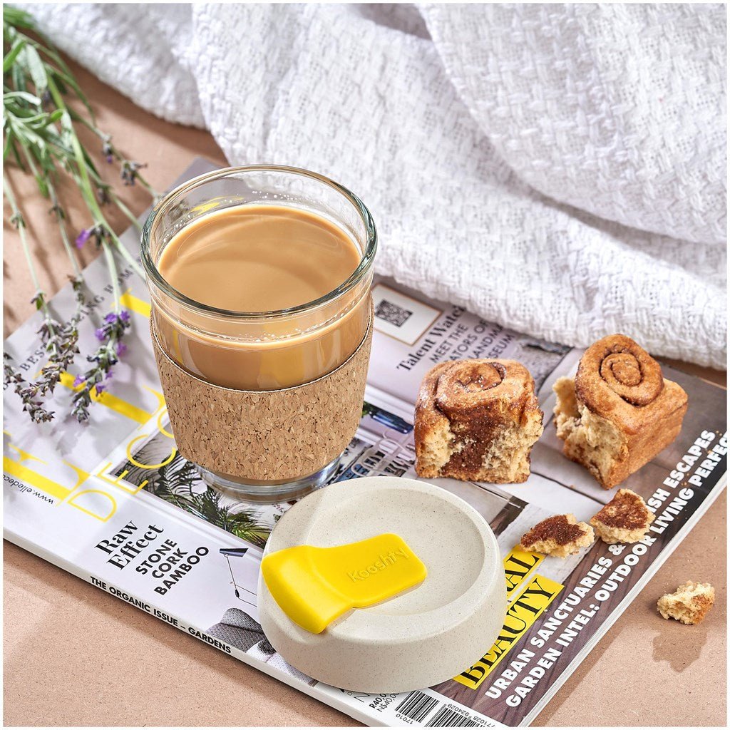Kooshty Kork Chacha Glass Kup - Eco - Friendly 340ML Tumbler - Brand your company Logo! Get a quote - Promo Lingo