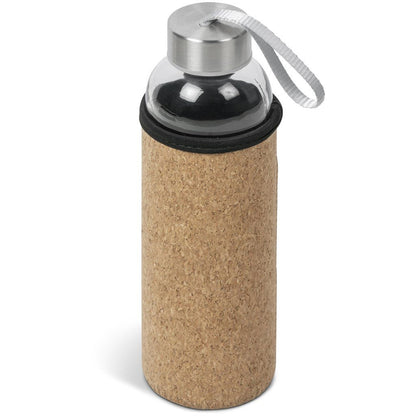 Kooshty Kork Glass Water Bottle - Eco - Friendly 500ml Gift - Brand your company Logo! Get a quote - Promo Lingo