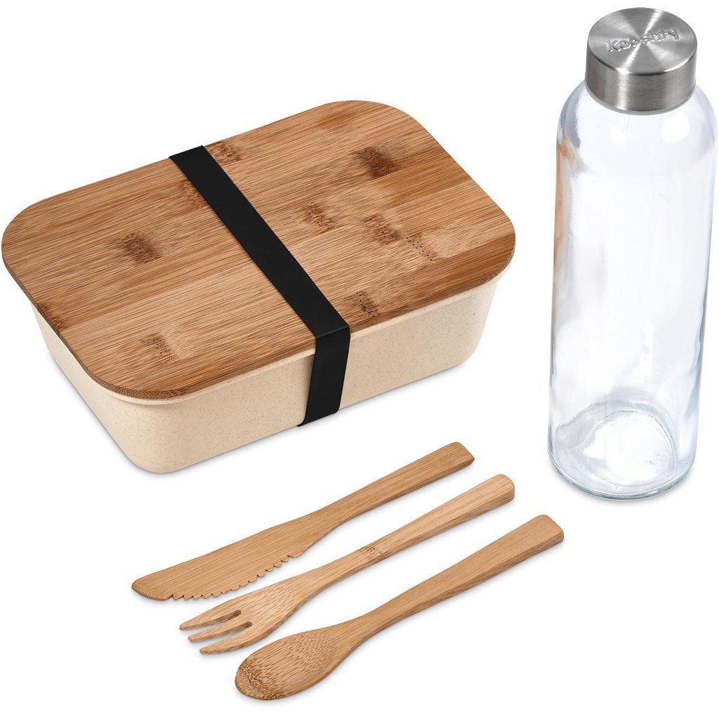 Kooshty Maya Gift Set: Eco - Friendly Lunch and Hydration Set - Brand your company Logo! Get a quote - Promo Lingo