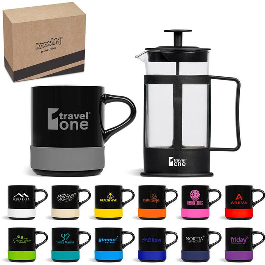 Kooshty Mixalot Black Koffee Set: Stylish Coffee Experience - Brand your company Logo! Get a quote - Promo Lingo