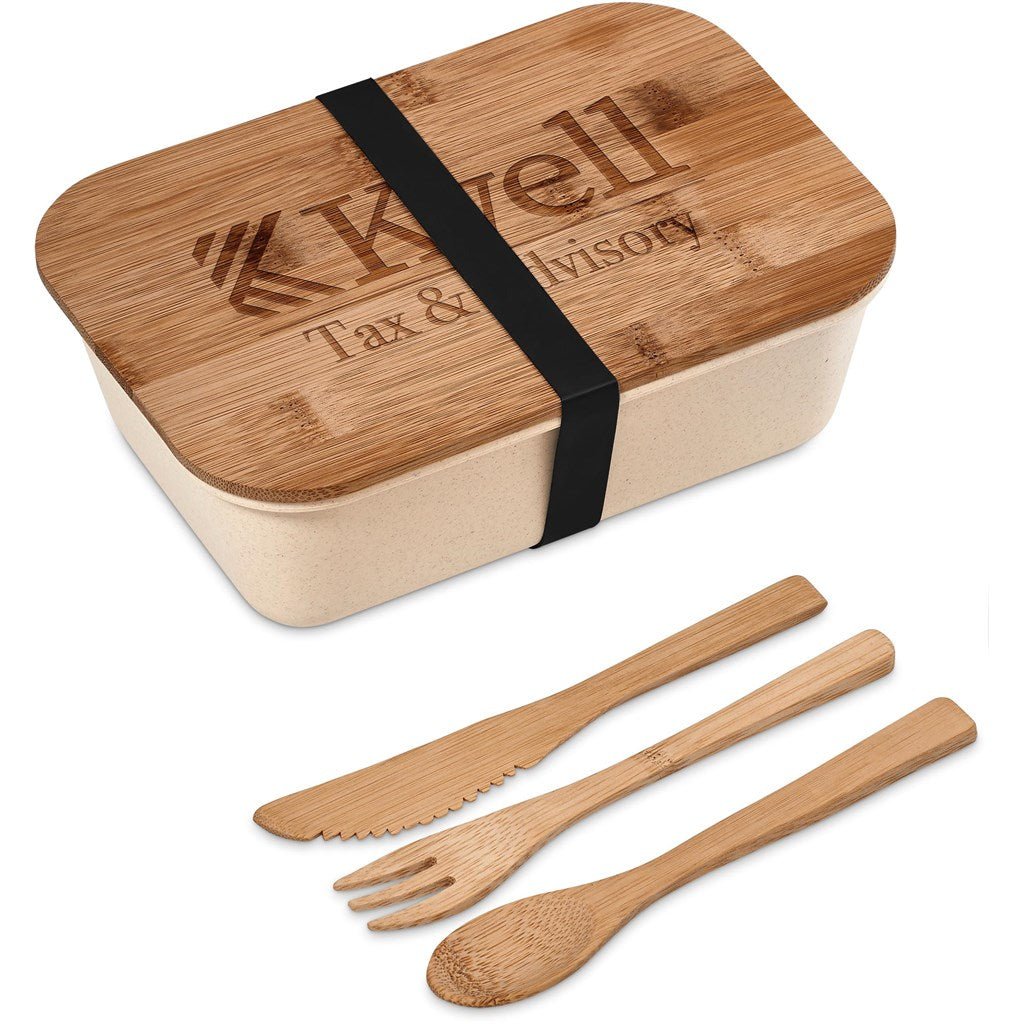 Kooshty Natura Plus Bamboo Fibre Lunch Box Set Eco - Friendly - Brand your company Logo! Get a quote - Promo Lingo