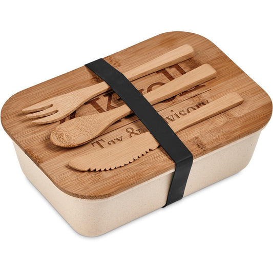 Kooshty Natura Plus Bamboo Fibre Lunch Box Set Eco - Friendly - Brand your company Logo! Get a quote - Promo Lingo