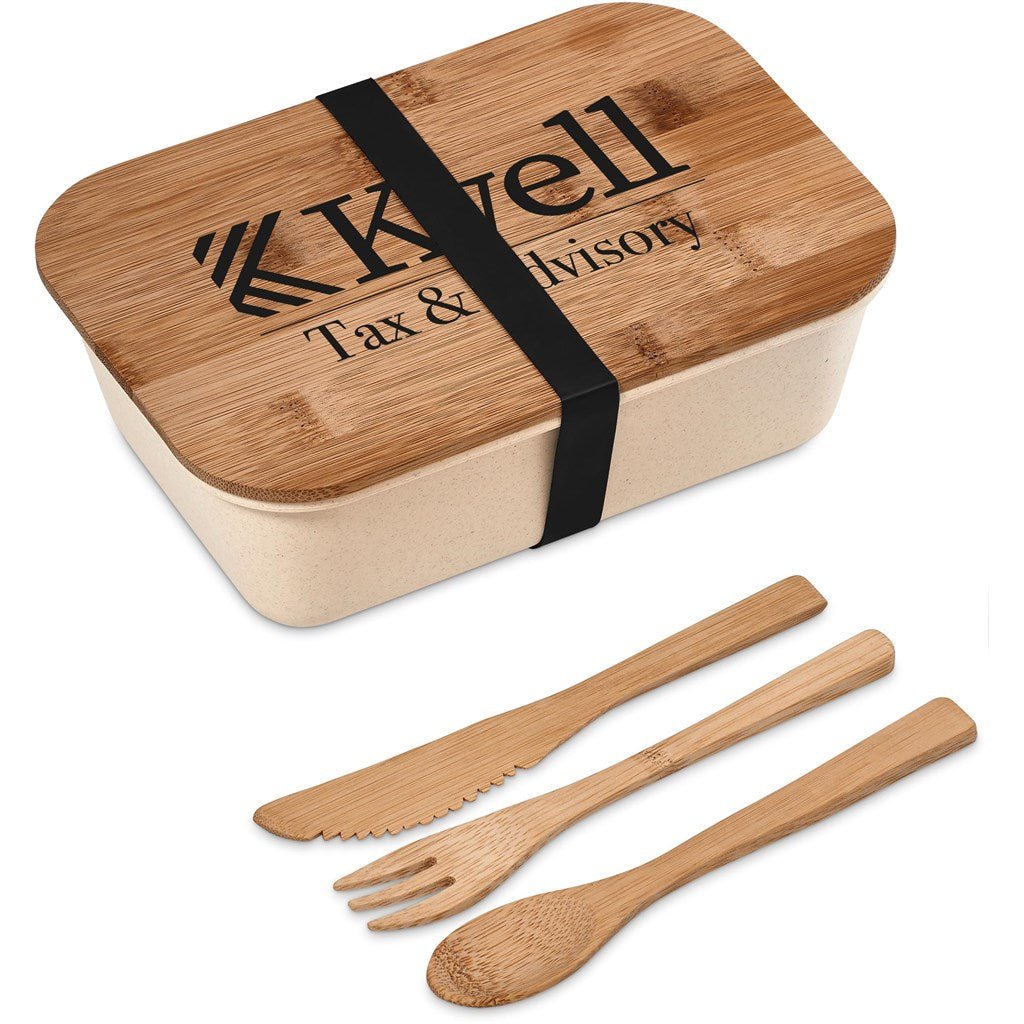 Kooshty Natura Plus Bamboo Fibre Lunch Box Set Eco - Friendly - Brand your company Logo! Get a quote - Promo Lingo