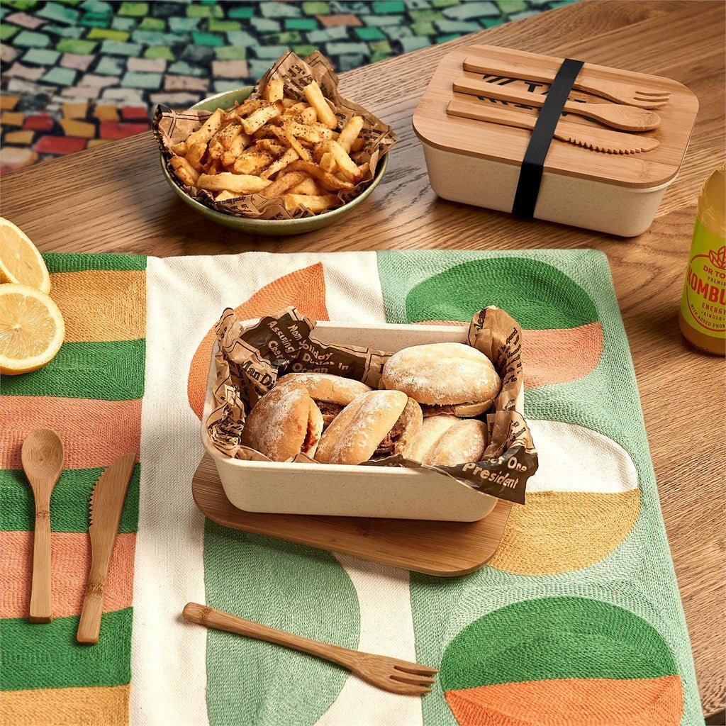 Kooshty Natura Plus Bamboo Fibre Lunch Box Set Eco - Friendly - Brand your company Logo! Get a quote - Promo Lingo