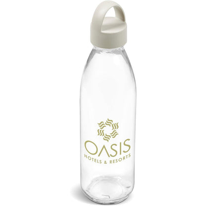 Kooshty Swing Glass Water Bottle - 650ml - Cream Design - Brand your company Logo! Get a quote - Promo Lingo