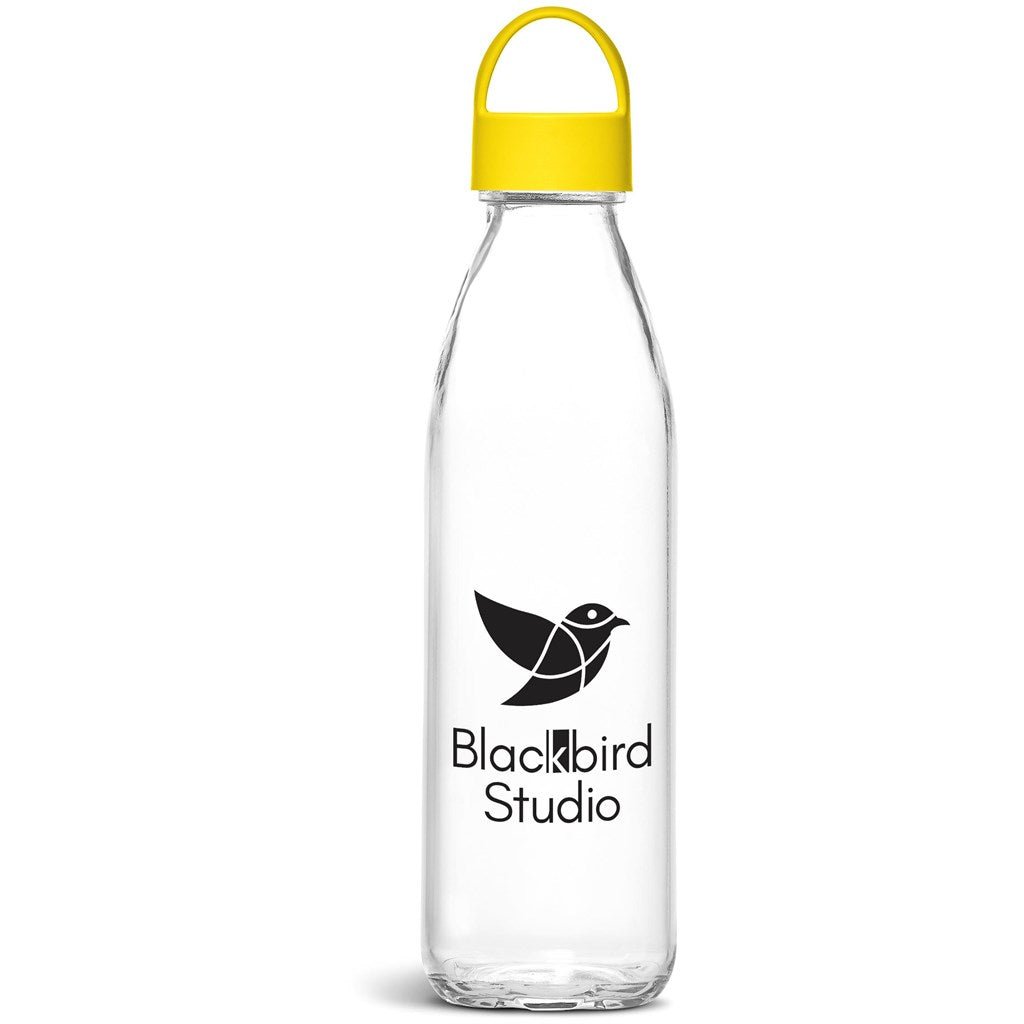Kooshty Swing Glass Water Bottle - 650ml in Vibrant Yellow - Brand your company Logo! Get a quote - Promo Lingo