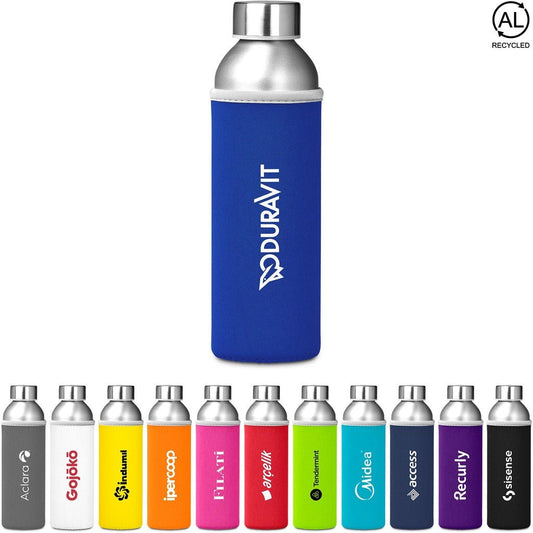 Kooshty Tosla Recycled Aluminium Water Bottle - 650ml Eco Choice - Brand your company Logo! Get a quote - Promo Lingo