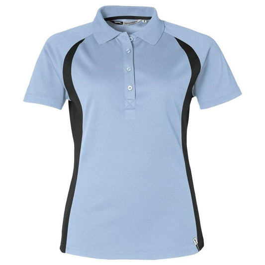 Ladies Apex Golf Shirt - Light Blue for Stylish Performance - Brand your company Logo! Get a quote - Promo Lingo