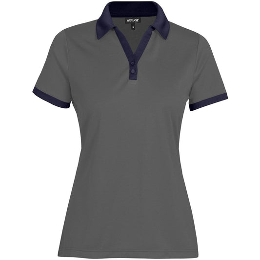 Ladies Bridgewater Golf Shirt - Navy - Brand your company Logo! Get a quote - Promo Lingo