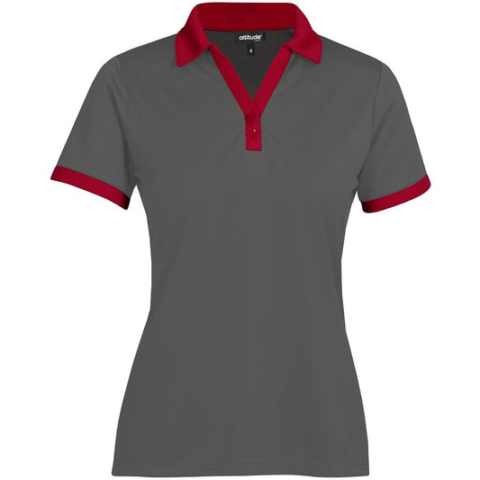 Ladies Bridgewater Golf Shirt - Red - Brand your company Logo! Get a quote - Promo Lingo