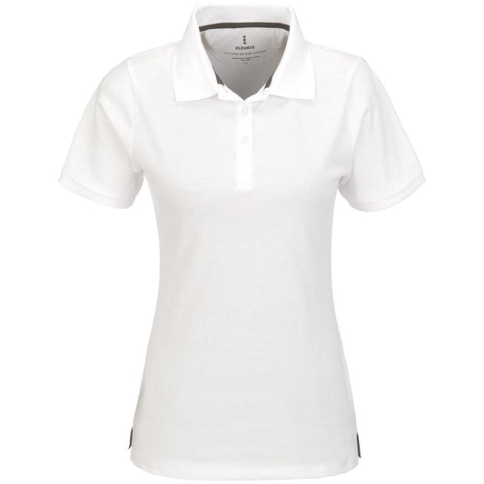 Ladies Calgary Golf Shirt - White - Brand your company Logo! Get a quote - Promo Lingo
