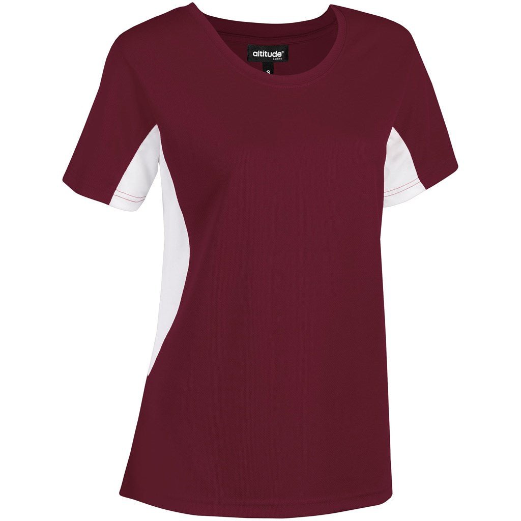 Ladies Championship T-Shirt - Maroon - Brand your company Logo! Get a quote - Promo Lingo