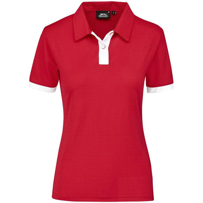 Ladies Contest Golf Shirt - Red for Stylish Performance - Brand your company Logo! Get a quote - Promo Lingo