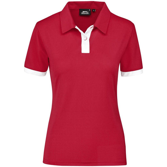Ladies Contest Golf Shirt - Red for Stylish Performance - Brand your company Logo! Get a quote - Promo Lingo