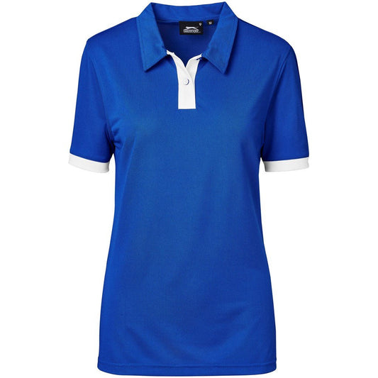 Ladies Contest Golf Shirt - Royal Blue for Ultimate Comfort - Brand your company Logo! Get a quote - Promo Lingo
