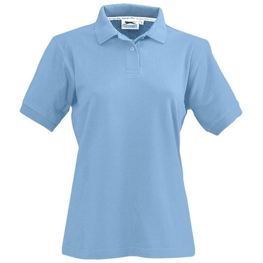 Ladies Crest Golf Shirt - Light Blue - Brand your company Logo! Get a quote - Promo Lingo