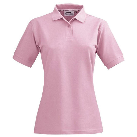 Ladies Crest Golf Shirt - Pink - Brand your company Logo! Get a quote - Promo Lingo