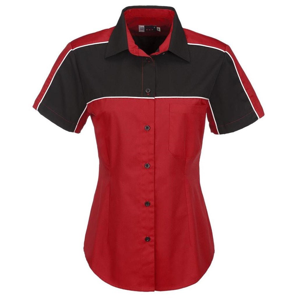 Ladies Daytona Pitt Shirt - Red - Brand your company Logo! Get a quote - Promo Lingo