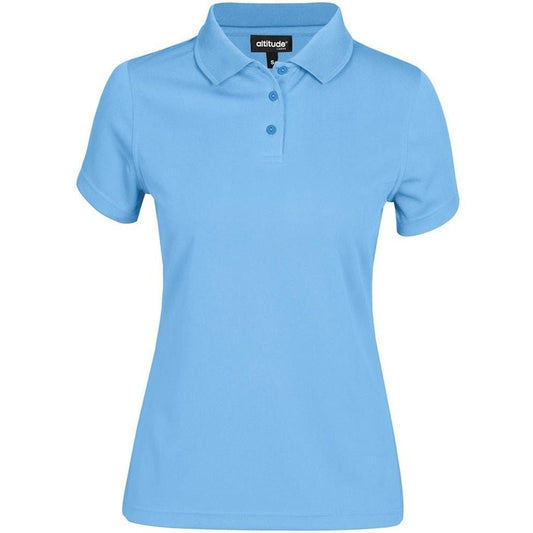 Ladies Distinct Golf Shirt - Sky Blue - Brand your company Logo! Get a quote - Promo Lingo