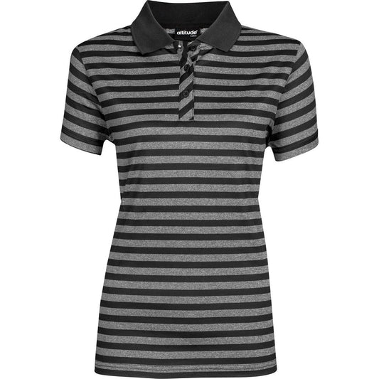 Ladies Drifter Golf Shirt - Black - Brand your company Logo! Get a quote - Promo Lingo