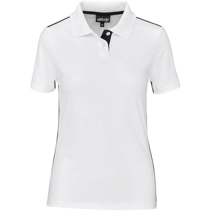 Ladies Galway Golf Shirt - White - Brand your company Logo! Get a quote - Promo Lingo