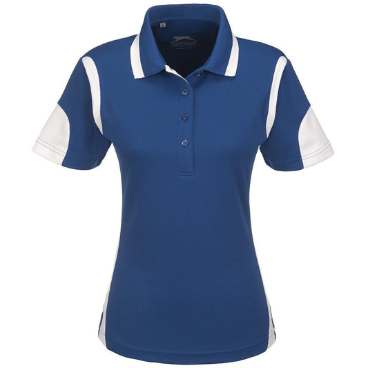 Ladies Genesis Golf Shirt - Blue for Stylish Performance - Brand your company Logo! Get a quote - Promo Lingo