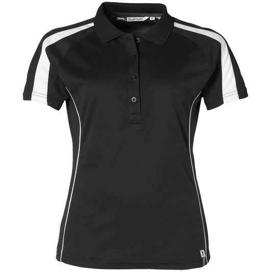 Ladies Horizon Golf Shirt - Black for Stylish Comfort - Brand your company Logo! Get a quote - Promo Lingo