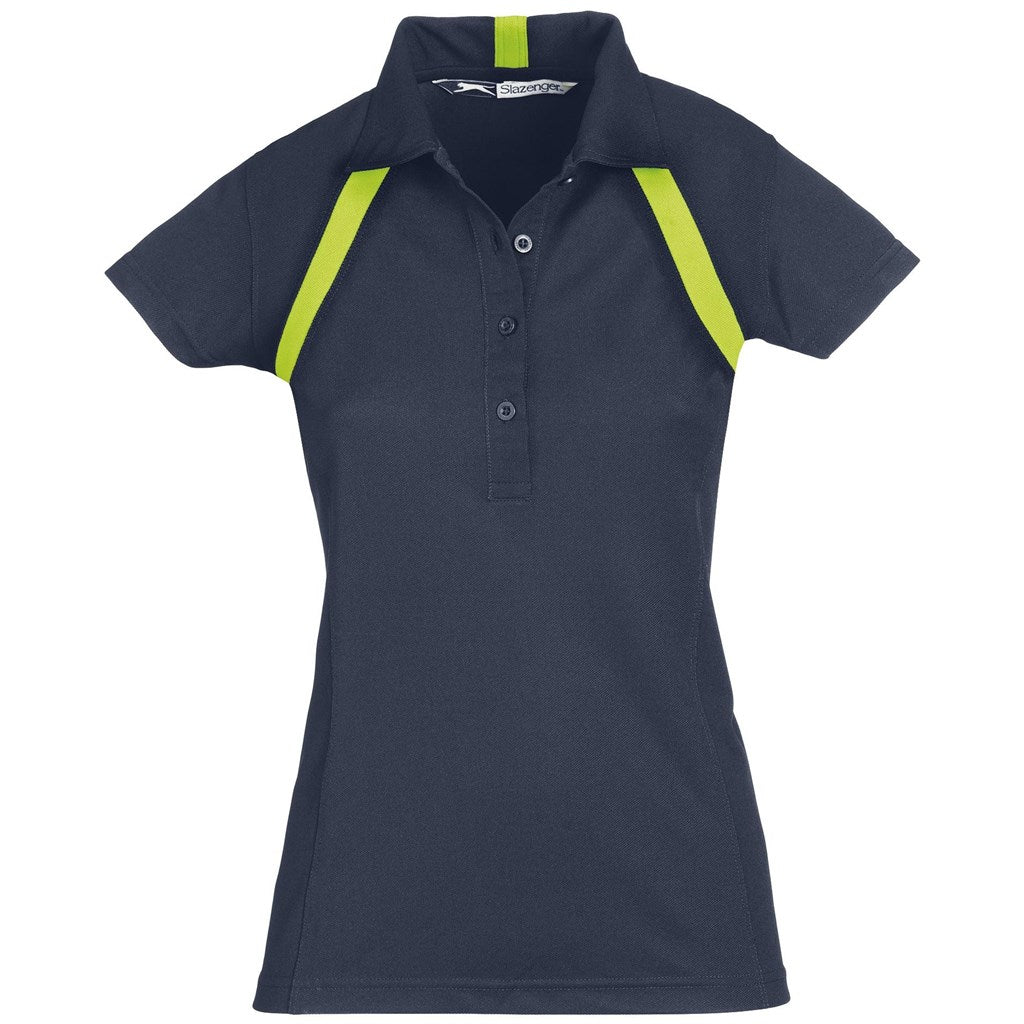 Ladies Jebel Golf Shirt - Navy Lime for Stylish Comfort - Brand your company Logo! Get a quote - Promo Lingo