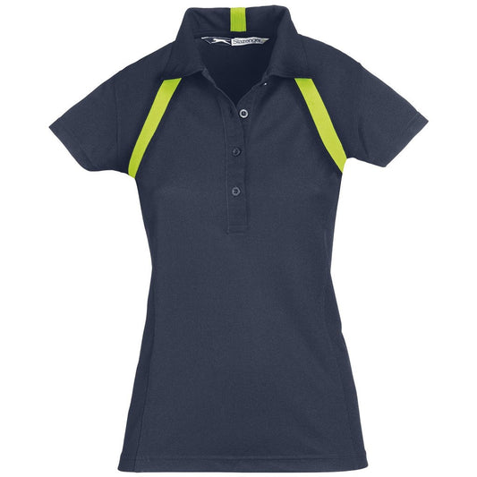 Ladies Jebel Golf Shirt - Navy Lime for Stylish Comfort - Brand your company Logo! Get a quote - Promo Lingo