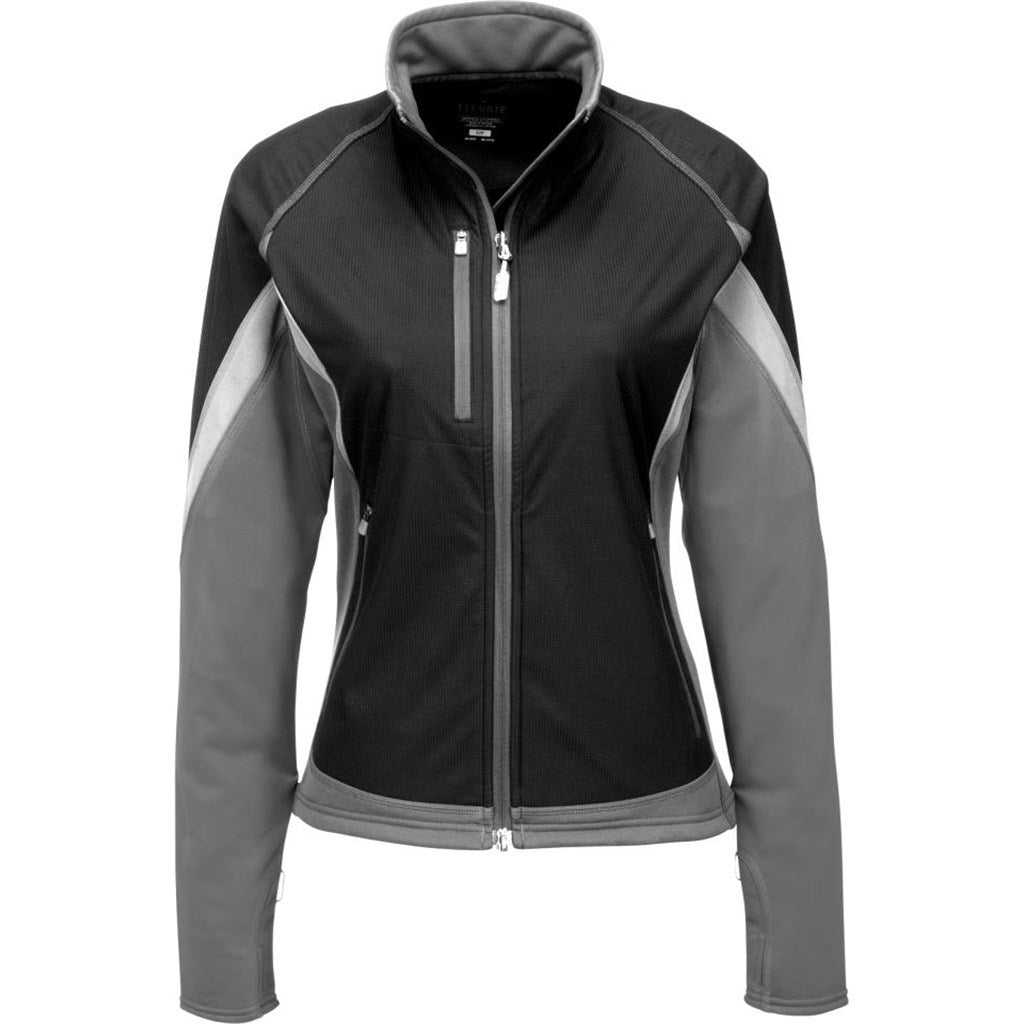 Ladies Jozani Hybrid Softshell Jacket - Black - Brand your company Logo! Get a quote - Promo Lingo