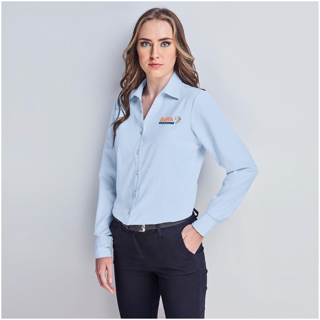 Ladies Long Sleeve Carolina Shirt - Brand your company Logo! Get a quote - Promo Lingo