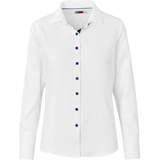 Ladies Long Sleeve Casablanca Shirt - Navy - Brand your company Logo! Get a quote - Promo Lingo