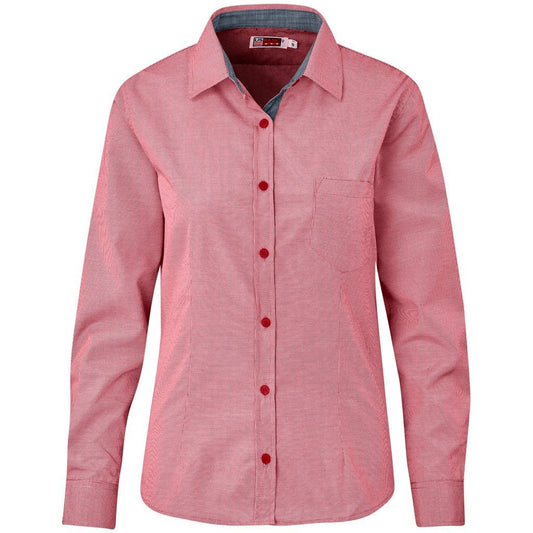 Ladies Long Sleeve Coventry Shirt - Red - Brand your company Logo! Get a quote - Promo Lingo