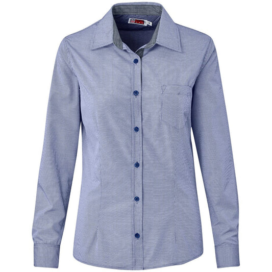 Ladies Long Sleeve Coventry Shirt - Royal Blue - Brand your company Logo! Get a quote - Promo Lingo