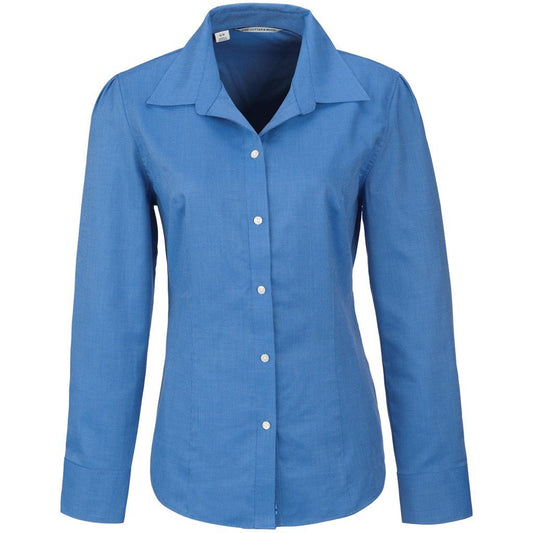 Ladies Long Sleeve Epic Shirt - Blue - Brand your company Logo! Get a quote - Promo Lingo
