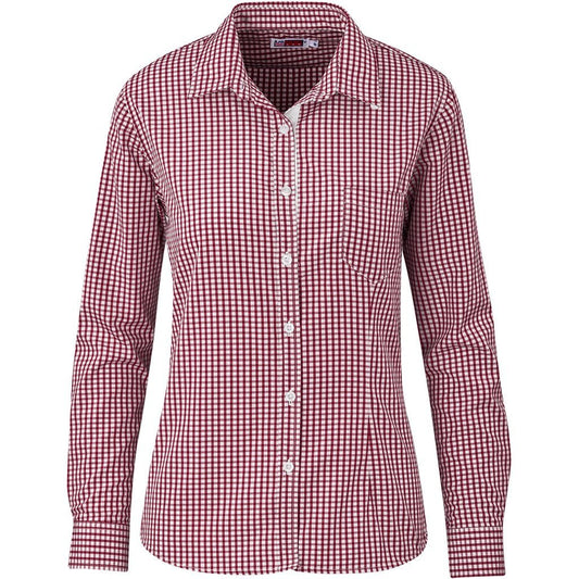 Ladies Long Sleeve Kenton Shirt - Red - Brand your company Logo! Get a quote - Promo Lingo