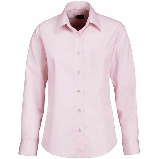 Ladies Long Sleeve Washington Shirt - Pink - Brand your company Logo! Get a quote - Promo Lingo