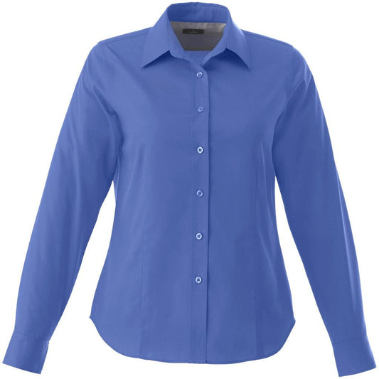 Ladies Long Sleeve Wilshire Shirt - Royal Blue - Brand your company Logo! Get a quote - Promo Lingo