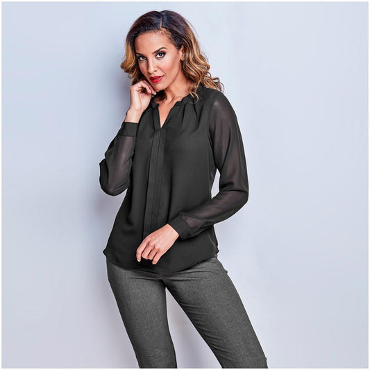 Ladies Long Sleeve Zenobia Blouse - Brand your company Logo! Get a quote - Promo Lingo