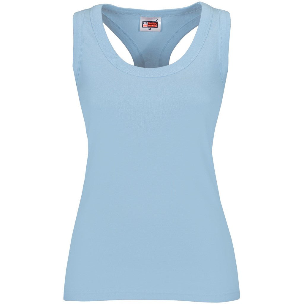 Ladies Maui Racerback Top - Blue - Brand your company Logo! Get a quote - Promo Lingo