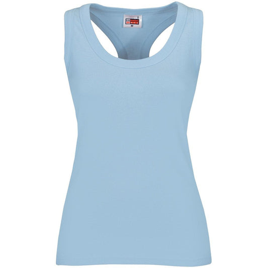 Ladies Maui Racerback Top - Blue - Brand your company Logo! Get a quote - Promo Lingo