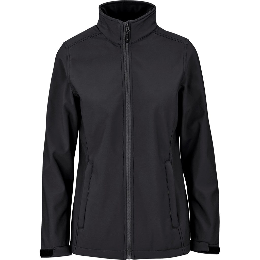 Ladies Maxson Softshell Jacket - Black - Brand your company Logo! Get a quote - Promo Lingo